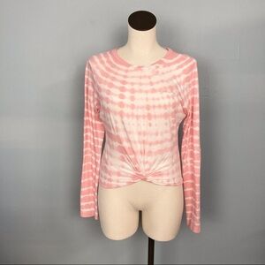 𝅺PINK Victoria’s Secret Cropped Tie Dye Knotted Top